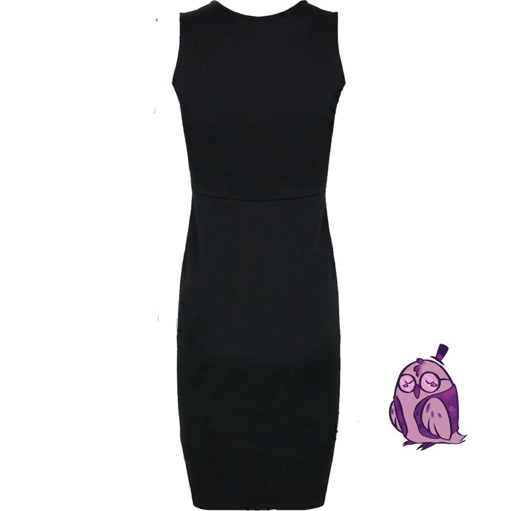"Adelaide" Sexy Patchwork PU Leather Bodycon Dress - Picture 2 of 6